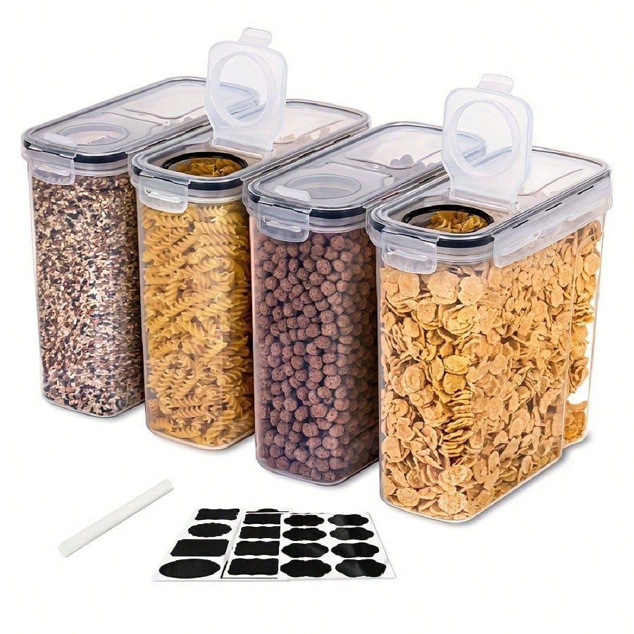 4 Pack Airtight Cereal & Dry F - Kitchen Gadgets Organizer 评论和价格