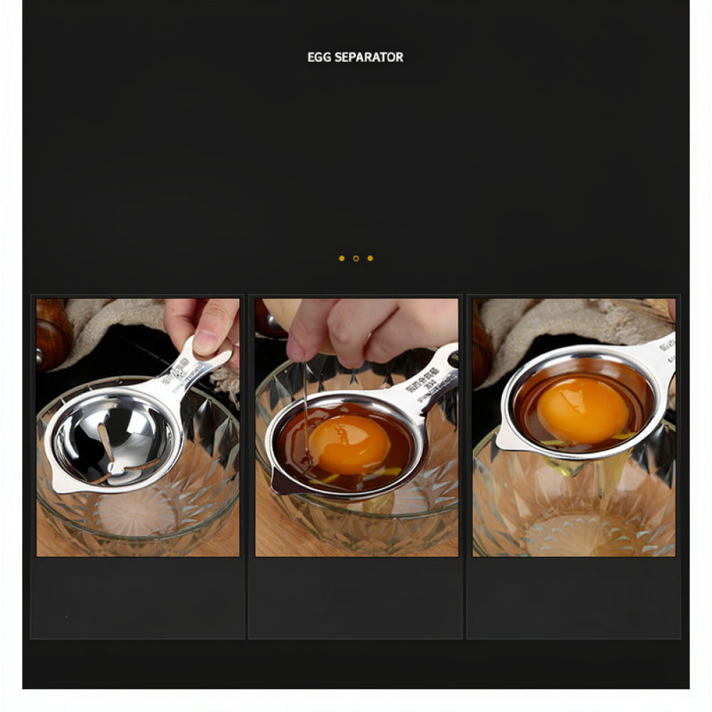 Stainless Steel Egg Yolk Separ - Kitchen Helper Gadgets 评论和价格