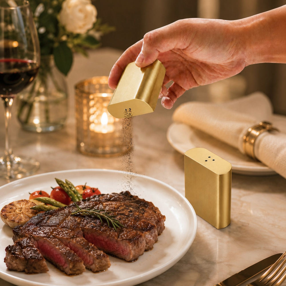 Gold Stainless Steel Pepper Sh - Kitchen Gadgets Gold 评论和价格