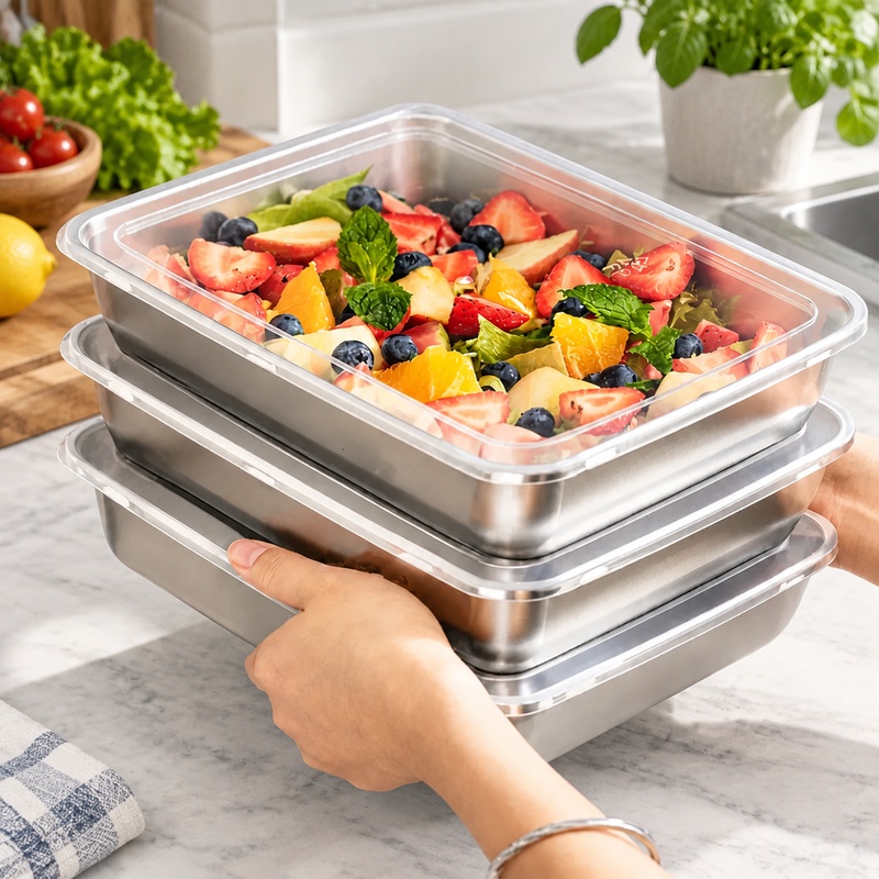 3-Piece Stainless Steel Food S - Kitchen Gadgets Organizer 评论和价格