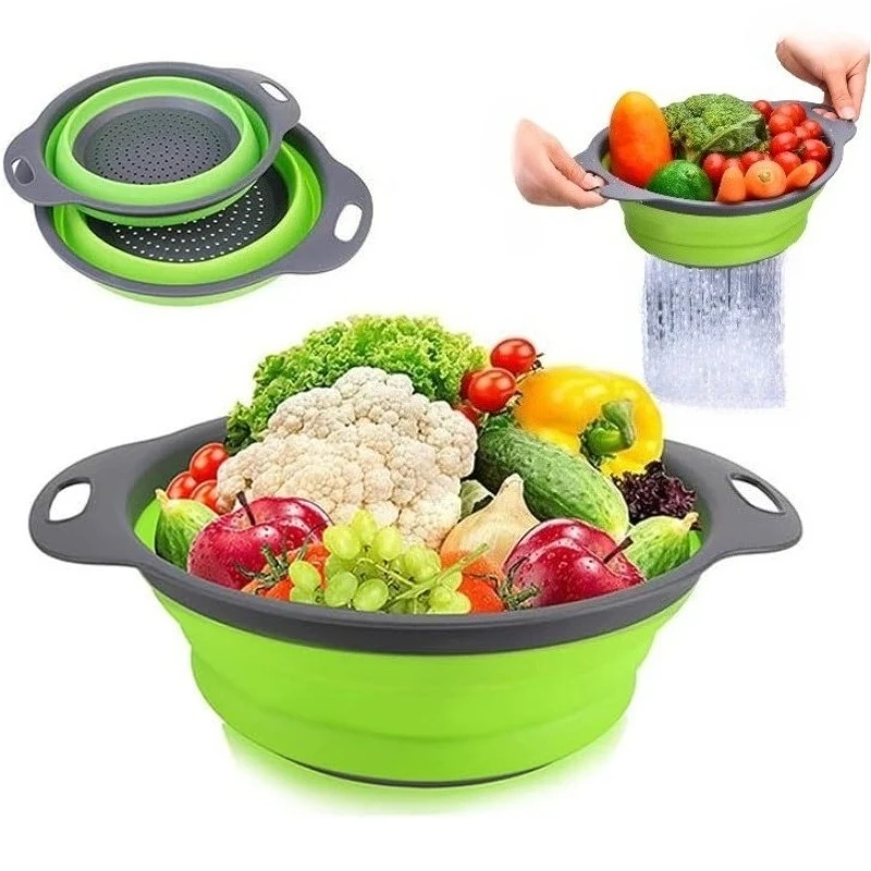 1Pc Foldable Silicone Strainer - Kitchen Gadgets Organizer 评论和价格