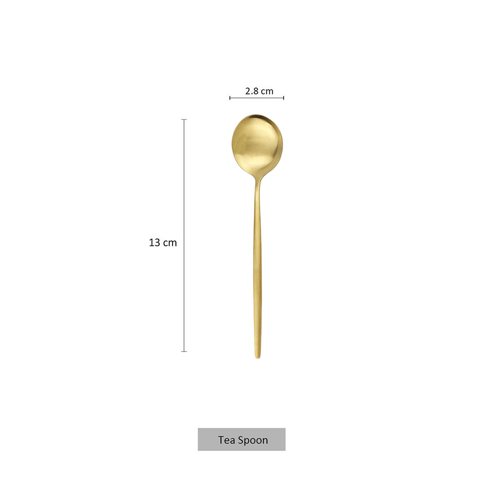 6Pcs Small Matte Spoon Tea Cof - Kitchen Gadgets Gold 评论和价格