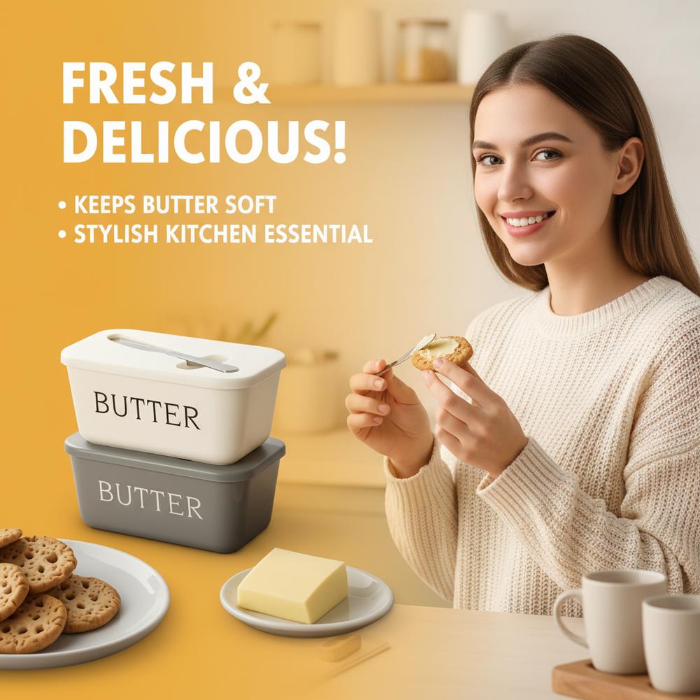 PP Butter Dish with Lid & Spre - Kitchen Gadgets Organizer 评论和价格
